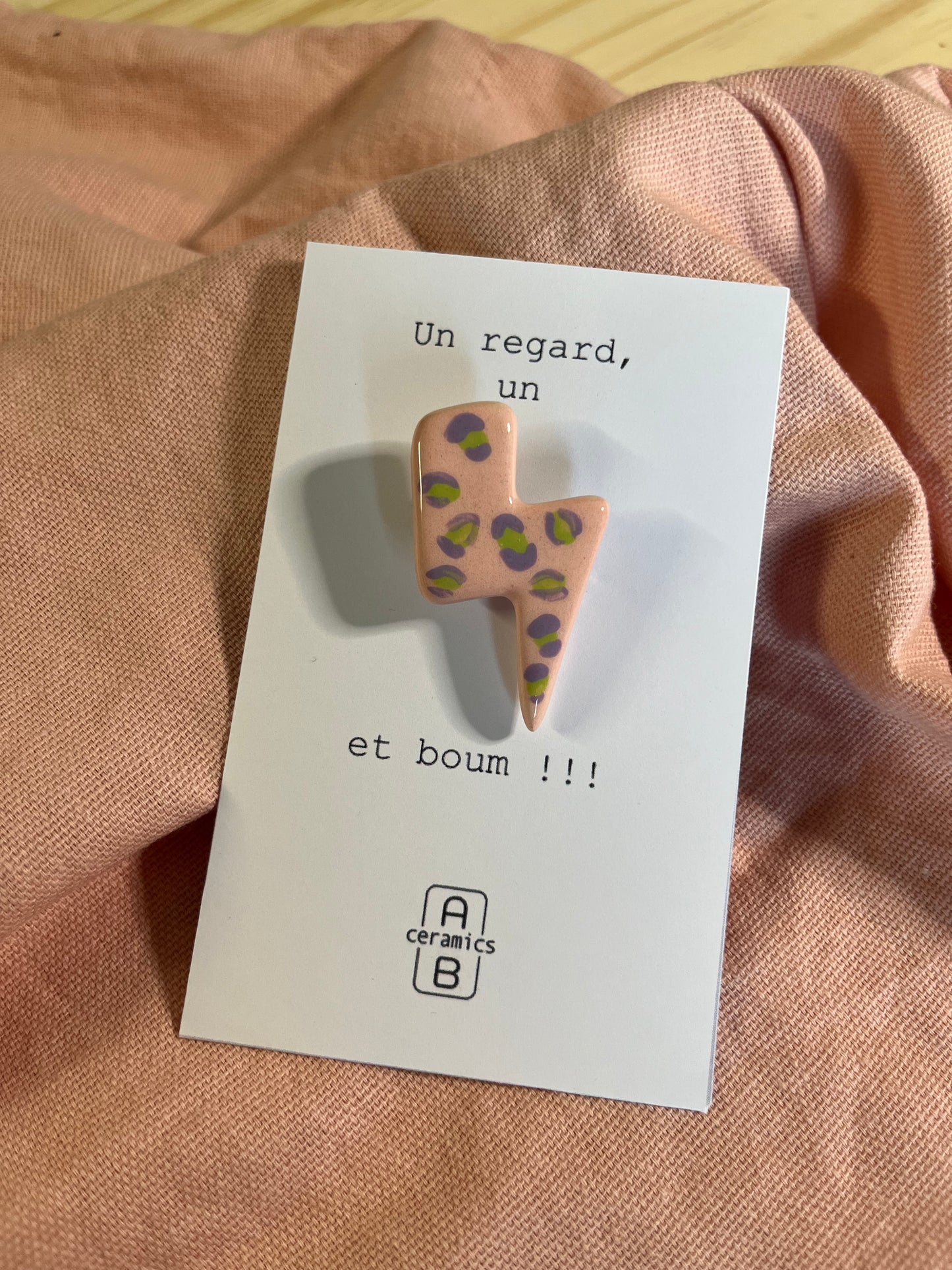 Broche Eclair Léopard
