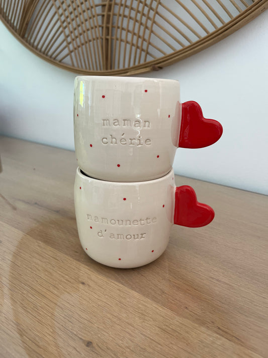 Tasse Coeur Maman / Mamounette