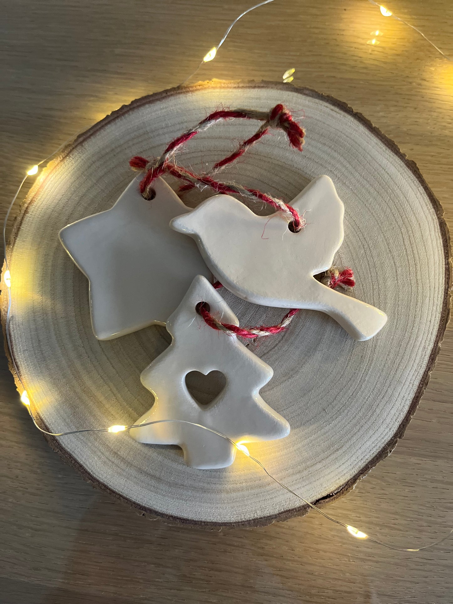 DECORATION A SUSPENDRE Sapin ajouré Coeur