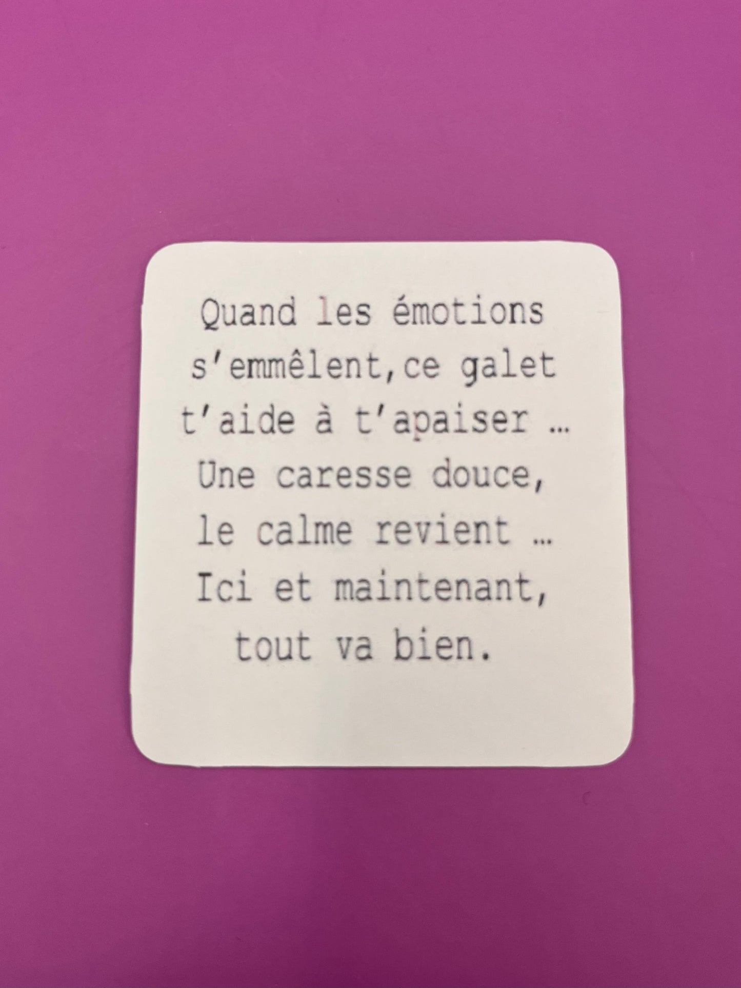 Mon p'tit Coeur tout doux - galet d'apaisement