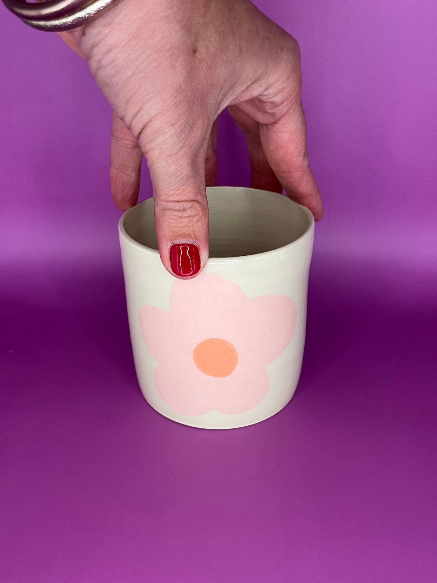 Tasse sans anse - Grosse Fleur